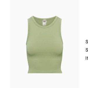 Aritzia Sunday Best Sinch Seamless Rib Crew Tank